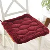 Oreiller Style minimaliste en forme de fer à cheval couleur unie automne hiver épaissi coussins d'assise en peluche chaise en bois tapis antidérapant