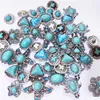 Andra Sier Color Turquoise Paved Alloy Components 18mm Snap Button Charms Pärlor smycken gör DIY halsband örhängen armele dhgarden dho0l