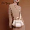 Borse da sera Bisi Goro 2023 Hobos Moda Spalla a tracolla Borsa piccola quadrata Elegante donna Nicchia Borse all-match in pelle crosta