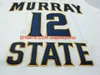 Hombres personalizados Mujeres jóvenes raras Ja Morant # 12 Murray State College Basketball Jersey Tamaño S-4XL 5XL o personalizado cualquier nombre o número de camiseta