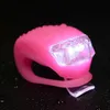 s LED Silicone Bicycle Frog 3 Modo Impermeável Lâmpada traseira Capacete de ciclismo Aviso de aviso de lanterna Lanterna Acessórios de bicicleta 0202