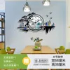 Wandklokken Chinese landschapsklok Modern design Home Decor Simple Digital Decorations Living Room ornamentwall