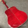 Guitare personnalisée, table en épicéa massif, touche et chevalet en ébène, éclisses et dos en érable. Guitares acoustiques de haute qualité de 41 pouces