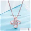 Pendant Necklaces Fashion And Exquisite Eternal Star Diamond Highend Necklace Korean Short Collarbone Chain Luckyhat Drop Delivery J Dhnyz