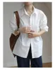 Dames blouses zomer dames massief kleuren shirt losse Koreaanse versie lange mouwen top modekleding vrouw knop omhoog
