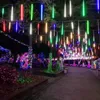 سلاسل شمسية LED Meteor Shower Light Holiday String Hootproof Fairy Lights Street Garland Garland Outdoor Ramadan Dreading
