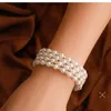 Strand Miuoxion Gros Mode Doux Bijoux Quatre Couches Perle Enroulé Spirale Bracelet Pour Les Femmes De Luxe Namour Charme Cadeau De Noël