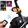 Lumières USB Rechargeable Vélo Feu Arrière Télécommande Sans Fil Vélo Lampe LED Tournant Singal Avertissement Sécurité Vélo Feu Arrière 0202