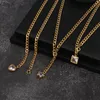 Pendant Necklaces Classic Shiny Zircon Necklace For Women Fashion Cubic Zirconia Choker Female Jewelry Korean Stainless Steel Heart