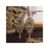 Stud Bohemian Fashion Jewelry Orecchini vintage Womens Rhinstone scavato ciondola nappe Drop Delivery Dhnjk