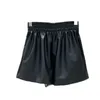 Women's Shorts 9013 Autumn Winter Pu Leather For Women Fashion Cool Chic Streetwear Elastic High Waist Korean Style Straight Short Y2302