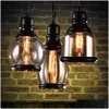 Pendantlampor Vintage Loft Light Industrial Style Amber Glass Lamp Bar/Restaurant Retro Room Bar 3 Drop Delivery Lights Lighting Indo DHVFR