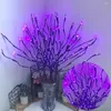 Fiori decorativi Lampada LED Stringhe di luce in metallo Albero di Natale 20 LED Ramo di salice Decorazione della festa nuziale Ferro Pianta artificiale Ramoscello S