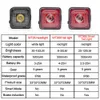 S USB-fiets Wit Wit Fiets Red achterlamp Smartlight Cycling Lights Sets ingebouwd in 500 mAh-batterij 0202