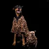Abbigliamento per cani Vestiti piccoli-grandi Cappotti leopardati Teddy Schnauzer Doberman Golden Retriever Husky Giacca addensata calda
