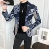 Herren Anzüge Blazer 5XL Marke Kleidung Männer Mode Party Mantel Casual Slim Fit Jacken Tasten Brief Drucken Malerei Männlich 230203