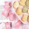 Baking Moulds 8pcs Easter Egg Cookie Cutters Cartoon Chick Butterfly Plastic Biscuit Press Molds Fondant Cutter Mold Tools