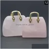 Charmes Femmes Sac En Forme De Cristal De Guérison Naturelle Améthyste Quartz Rose Pierre Précieuse Poche Palmier Pierre Pendentif Cadeau En Gros Pour J Dhgarden Dhjif