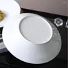 Bowls Creative Wavy Line Ceramic Salad Bowl Restaurant White Soup Pasta El Stor dessertplatta Hem Tabeller