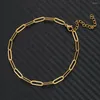 Link Armbanden Goud Voor Vrouwen Kleur Roestvrij Staal Verstelbare Paperclip Tennis Handketting Gelaagde Armband Leuke Sieraden