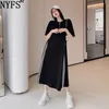 Casual Kleider Plus Größe NYFS Winter Korea Lose Große Größe Frau Vestidos Robe Elbise Mode Polar Fleece Lange L-5XL 230203