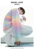 Maglioni da uomo Maglioni da uomo Gradiente Tie Dye Girocollo Maglia larga Autunno Arcobaleno a righe Casual Manica lunga 230203