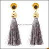 Dangle Chandelier Ethnic Style Long Tassel Earrings For Women Fashion Crystal Earring Bohemia Jewelry 5 Colors Female Gifts Drop De Otueo