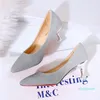 Dress Shoes Comemore Sexy Pointed Toe French Stiletto High Heel Gradient Pink Wedding