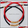 Bracelets de charme Madeiro tibetano Ber￧o de cobre Lucky corda Pulseira
