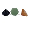 石天然六角形のピラミッドカボチョンビーズレイキヒーリングクリスタル装飾品ネックレスリングイアリングDHGARDEN DHGSMのためのローズクォーツストーン