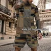 Men's Tracksuits Men's Summer T Shirt Shorts Set Vintage Style Short Sleeve T-shirts 2 Piece High Quality Men Outfits Oversized