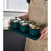 Storage Bottles Cooking Herbs Organizer Salt Shaker Jars Seasoning Can Box Pepper Sugar Container Condiment