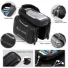 West Biking Cycling Bag Bicycle Waterdichte stuur voorste frame Dubbele zakken Tak Screen Telefoonmand Pastheupers fietsen Accessoires 0201