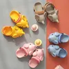 Slipper Children's Hole Breathable Non-slip Cute Cartoon Elephant Beach Boys Girs Solid Color Soft Shoes First Walking Sandals 0203