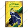 Brazil Travel Poster Country Flag Metal Tin Signs Retro Carnival Party Metal Plate Wall Decor For Bar Pub Club Home 20cmx30cm Woo