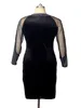 Plus size Dresses Plus Size Party Dresses for Women Elegant Sequin Embellished Patchwork Wedding Evening Bodycon Dress Ladies Office Dress 230203