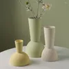 Vases VILEAD Ceramic INS Geometric Minimalist Flower Vase Container Figurines For Indoor Home Living Room Entrance Bathroom Decoration