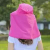 Brede rand hoeden duurzame vrouwen dames zon hoed cap zomer verwijderbare uv bescherming gezicht nekbeschermer zfs0560