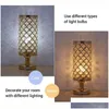 Lampy stołowe styl lampa kryształowe złoto biurko proste salon sypialnia nocna noc światło lampki porodowe oświetlenie wewnętrzne dhvub