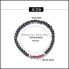 Brins de perles Mode Hommes Bracelet 6Mm Mat Lisse Simple Classique Bracelets De Perles Avec Pierre Naturelle Pour Les Femmes Bijoux De Fête Otzem