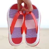 Slippers keke Summer Slippers Women Casual Massage Durable Flip Flops Beach Sandals Female Wedge Shoes Striped Lady Room Slippers 230203