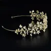 Bruiloft haar sieraden mode bruid band bloemen tiaras zirkon dames accessoires kopstuk zacht luxe barettes band 230202