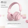 Wireless Bluetooth Headphone Kids Foldable Gaming Headset with Mic Girls Stereo Music Helmet Earphones for Children Gifts