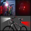S 2 szt. Mini tylny zestaw 4 USB Ładowanie Light 4 LED Lampa rowerowa rowerowe rowerowe akcesoria rowerowe 0202