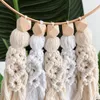 Tapestries Handgemaakte macrame Tassel Wall Hangende kunst geweven tapijt Boho BoHo Home Room Decor Bohemian Ring