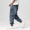 Jeans masculinos Men Men Hip-Hop Plus Size Troushers Denim