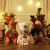 Décorations de noël bocal à bonbons bouteille de stockage dessin animé wapiti sac boîte à biscuits boîtes enfant enfants cadeaux Navidad année 2023 décor