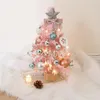 Kerstdecoraties Roze met licht 50 cm boom Luminous klein pakket Desktop Xmas Table Valentijnsdag Geschenken Jaar