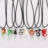 Pendentif colliers Qianbei mode fait à la main Murano verre au chalumeau couleur mélangée amoureux animaux jouets pour animaux de compagnie