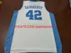 Пользовательские мужчины молодежь женщины винтаж NC #42 Brad Daugherty Mesh Fabric College Basketball Jersey Size S-4xl 5xl или пользовательский или номеры Jersey